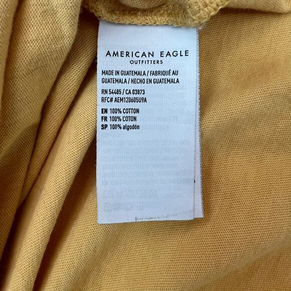 American Eagle Women's Band T-Shirt Size M Rolling Stones Graphic Butter Yellow - Picture 8 of 8